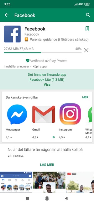 Vänta på att installationsprocessen avslutas