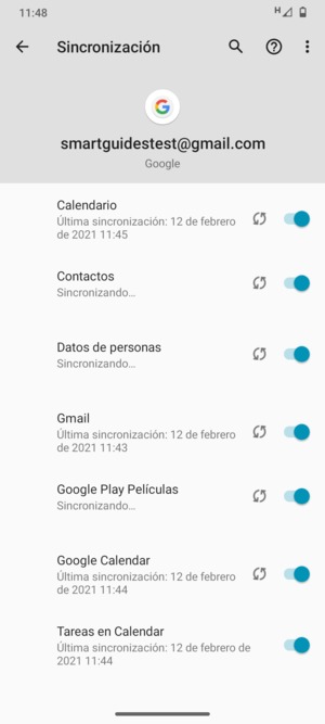 Su información será sincronizada