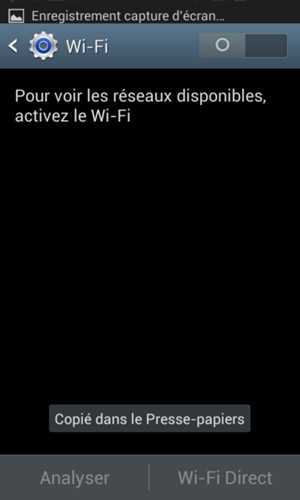Activer le Wi-Fi