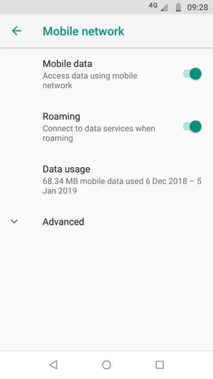Turn Roaming on or off