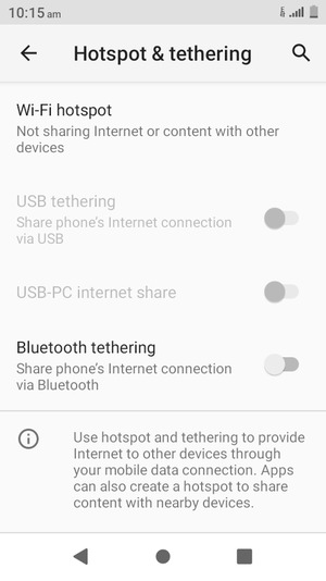 Select Wi-Fi hotspot