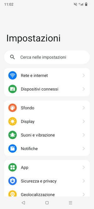 Seleziona Rete e Internet