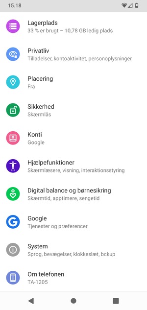 Vælg Sikkerhed
