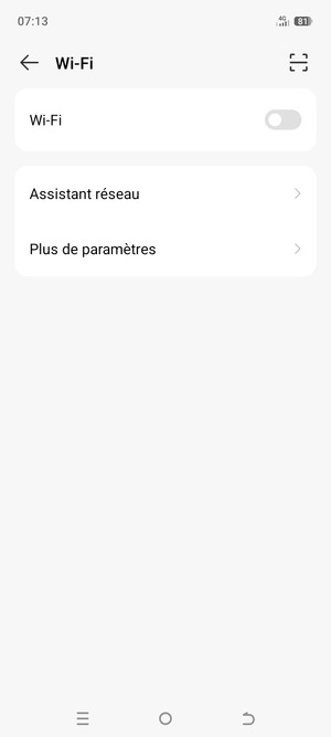 Activer le Wi-Fi