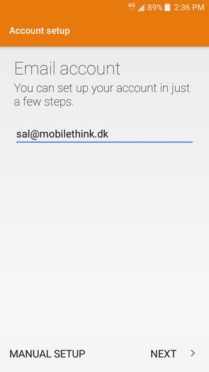 Enter your Email address and select NEXT