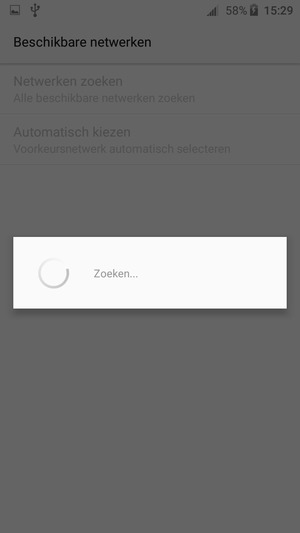 Wacht tot de zoekopdracht beëindigd is