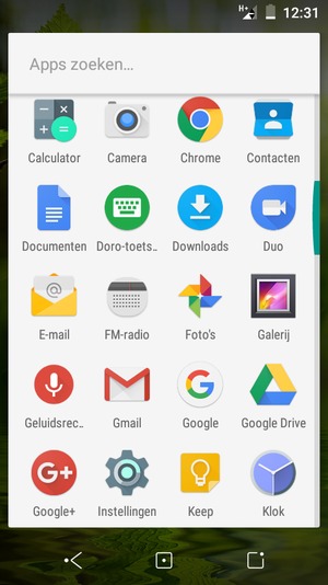 Scroll naar en selecteer E-mail