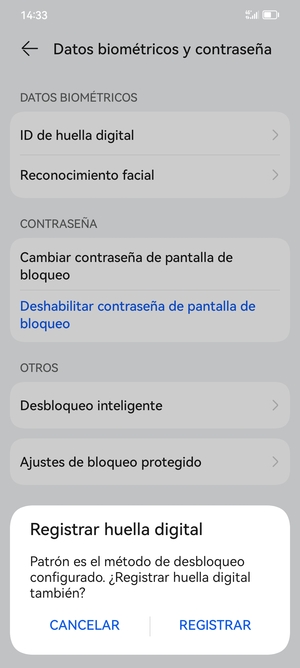 Seleccione CANCELAR