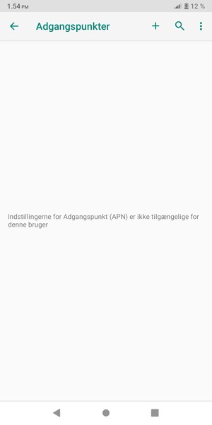 Vælg Nyt APN
