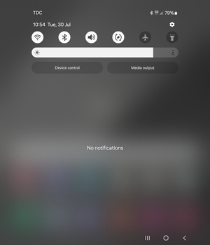 Slide down the top menu again