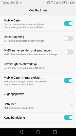 Wählen Sie Zugangspunkte