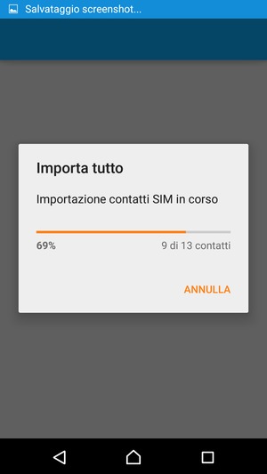 I tuoi contatti verranno salvati sul tuo account Google, e salvati sul tuo telefono la prossima volta che Google sarà sincronizzato.