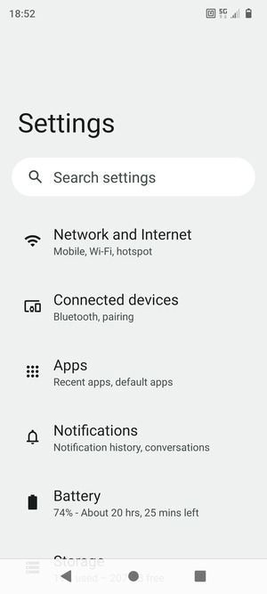 Select Network and Internet