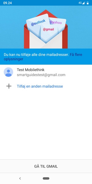 Vælg GÅ TIL GMAIL