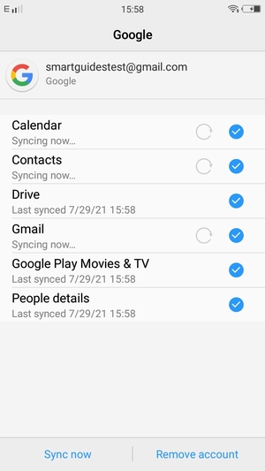 Your information will be synchronised
