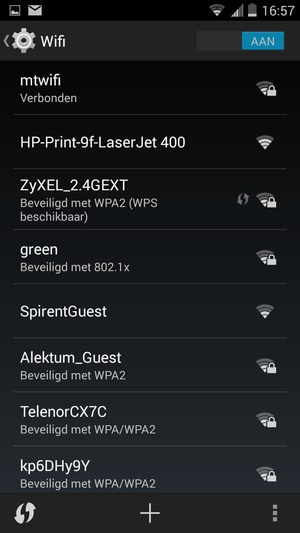 U bent nu verbonden met het WiFi-netwerk