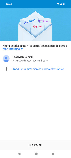 Seleccione IR A GMAIL
