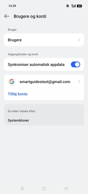 Vælg din Google-konto