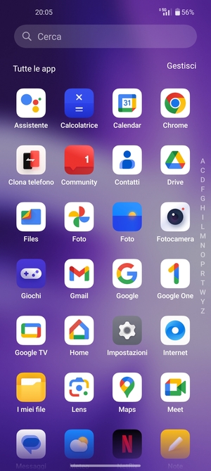 Seleziona Impostazioni