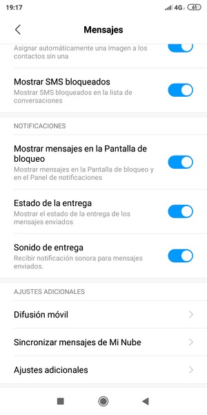 Desplácese y seleccione Ajustes adicionales