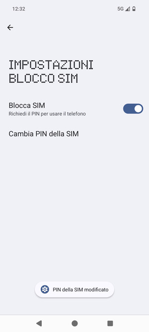 Il tuo PIN  della SIM è stato modificato