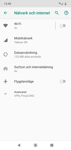 Välj Mobilnätverk