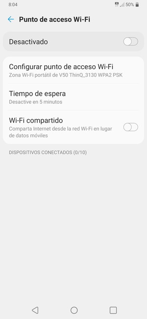 Seleccione Configurar punto de acceso Wi-Fi