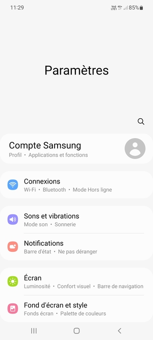 Sélectionnez Connexions