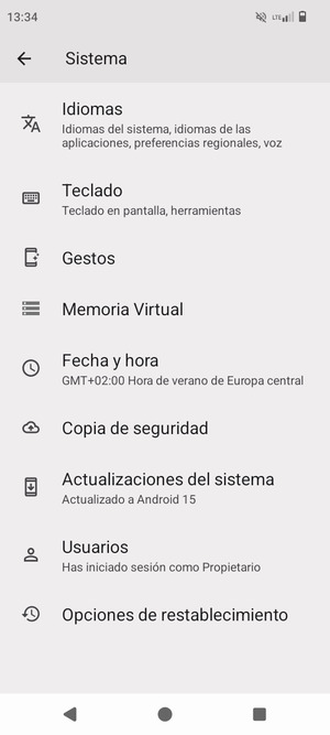 Seleccione Copia de seguridad