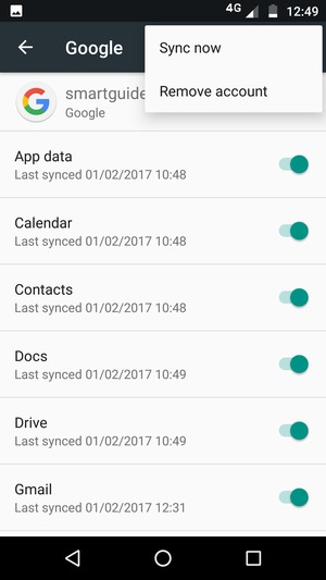 Select Sync now