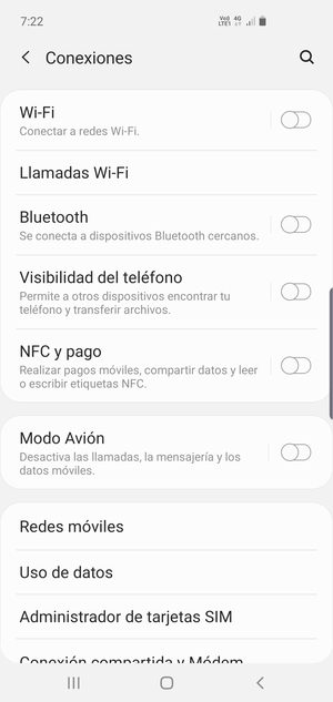 Seleccione Redes móviles