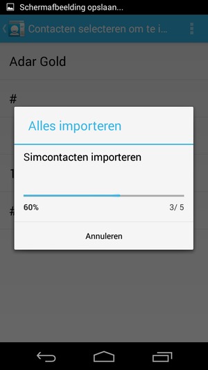Uw contactpersonen worden opgeslagen naar uw Google-account en naar uw telefoon de volgende keer dat Google gesynchroniseerd wordt.
