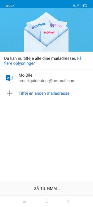 Vælg GÅ TIL GMAIL
