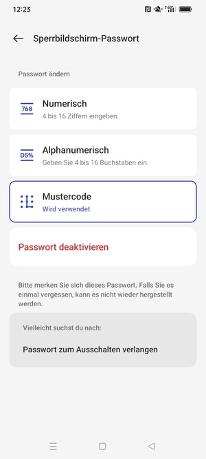 Ihr Handy ist jetzt mit einer Bildschirmsperre gesichert