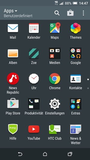Wählen Sie Einstellungen