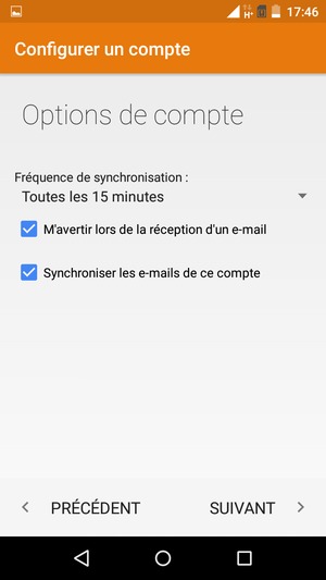Sélectionnez SUIVANT