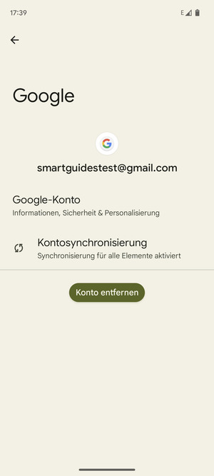 Wählen Sie Kontosynchronisierung