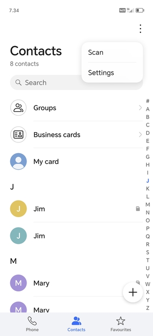 Select Settings