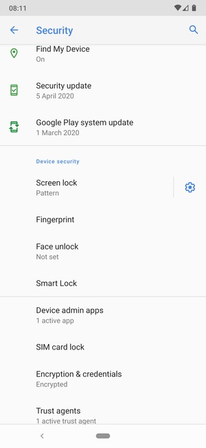 Select SIM card lock