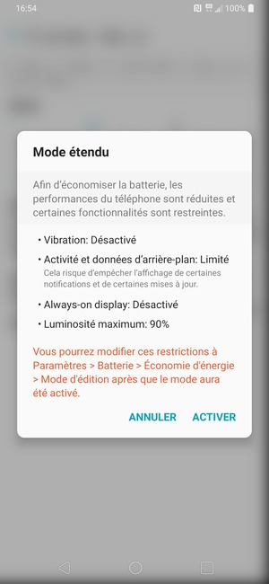 Sélectionnez ACTIVER
