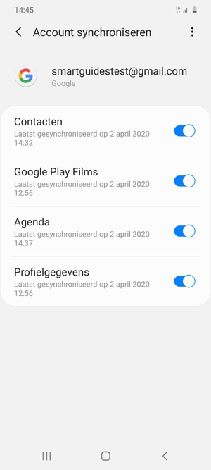 Selecteer de Menu-knop