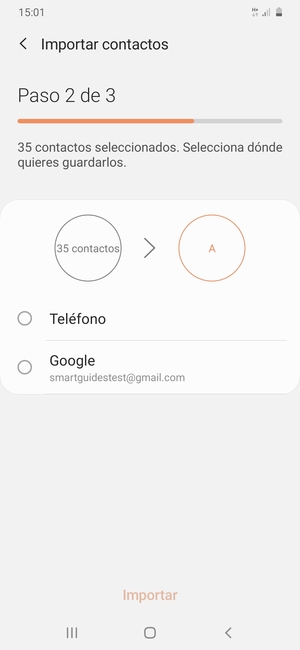 Seleccione su cuenta Google