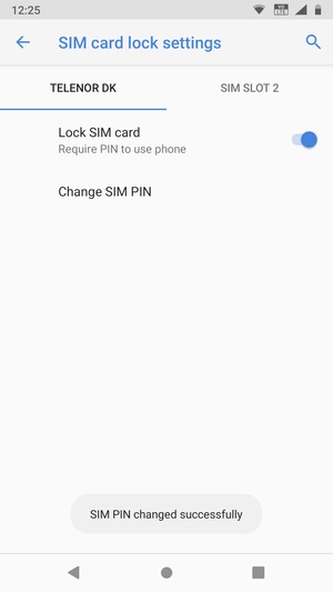 Your SIM PIN has been changed