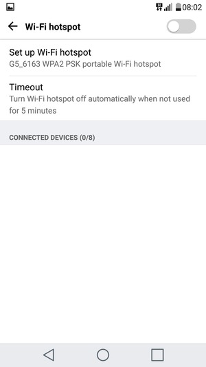 Select Set up Wi-Fi hotspot