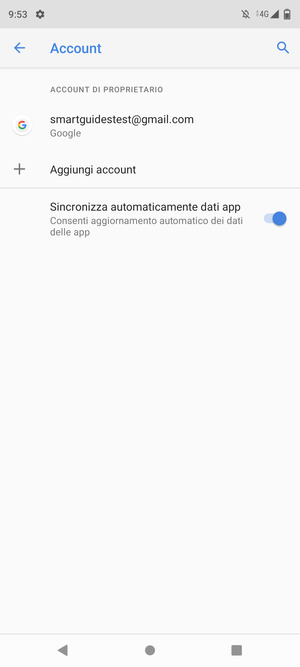 Seleziona il tuo account Google
