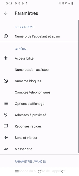 Sélectionnez Messagerie