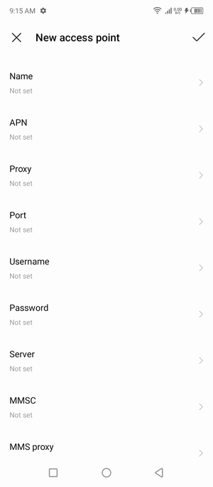 Enter Internet information