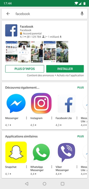 Sélectionnez l'appli