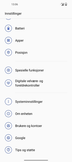 Bla til og velg Brukere og kontoer