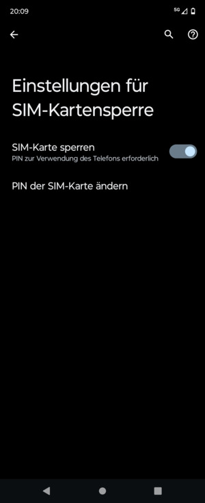 Wählen Sie PIN der SIM-Karte ändern